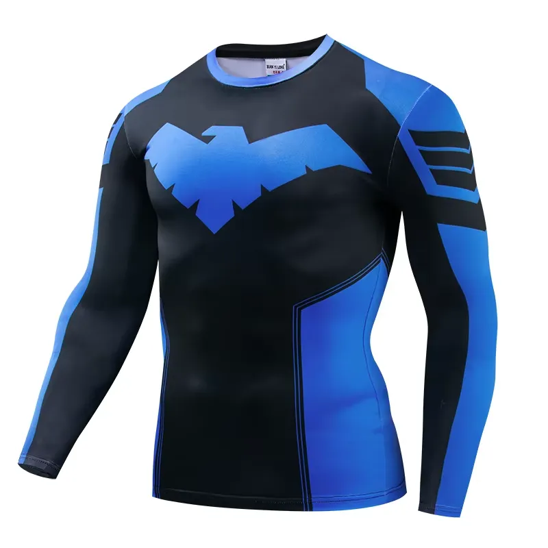 3D Printing Custom - Мужская компрессионная футболка Nightwing 2026 с